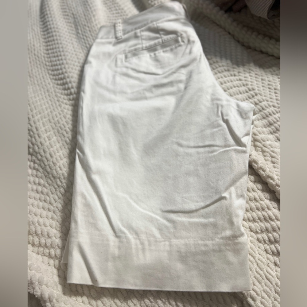 White House Black Market Crisp White Bermudas